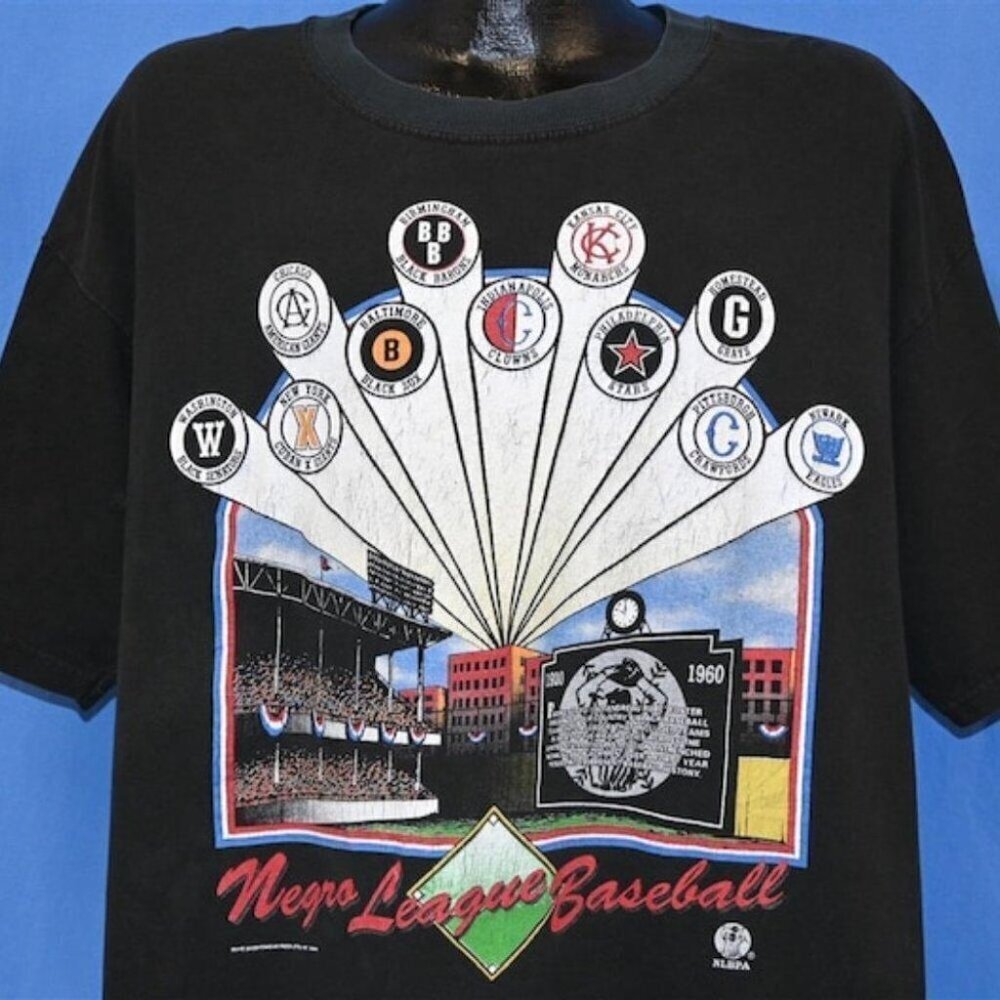 90s Negro League Baseball Players Tee Retro Teams History Graphic T-Shirt